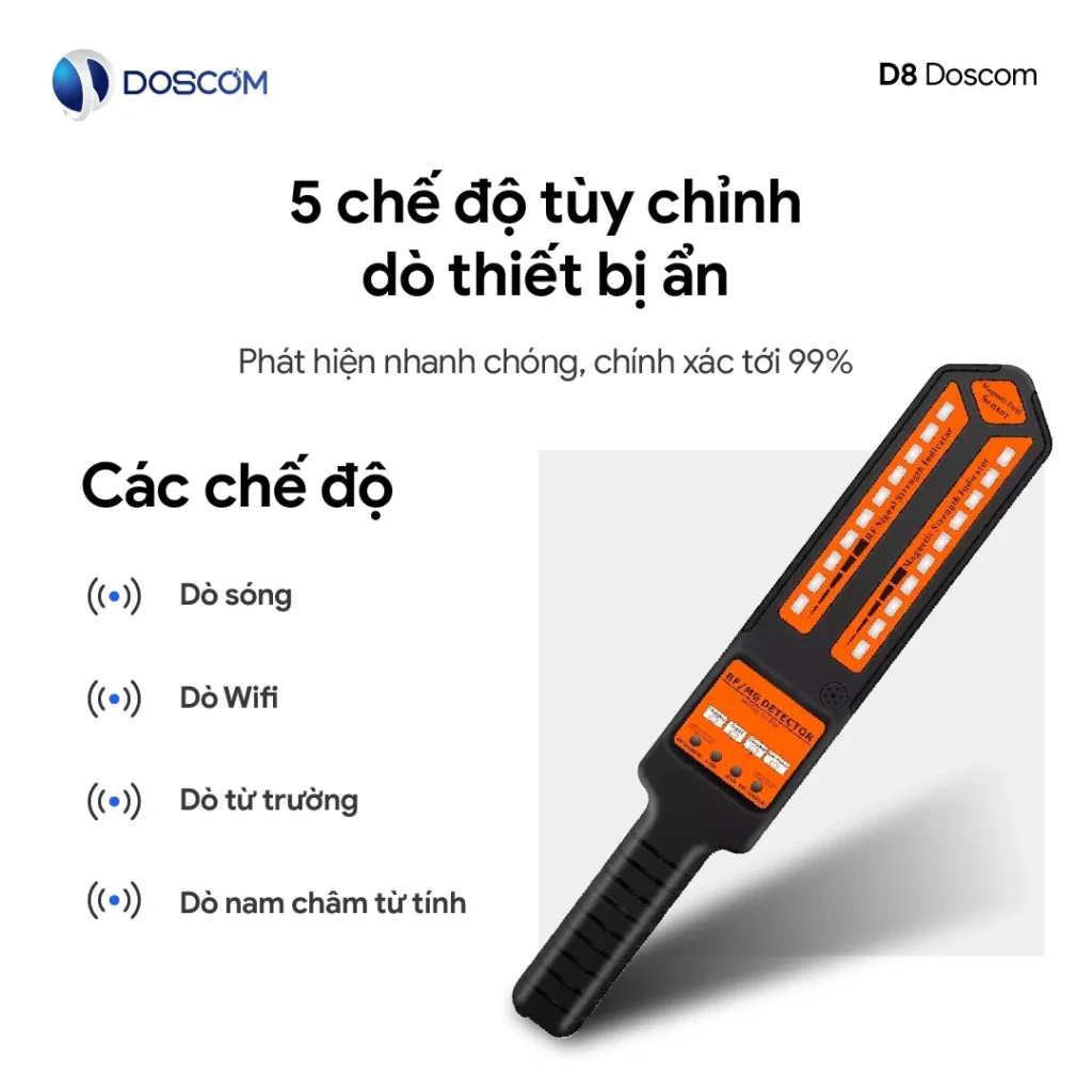 Chế độ dò đa dạng cho phép phát hiện hầu như mọi thiết bị ẩn