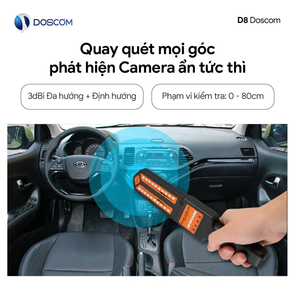 Thiết bị dò D8 Doscom - Chuyên dò tìm thiết bị đặt lén