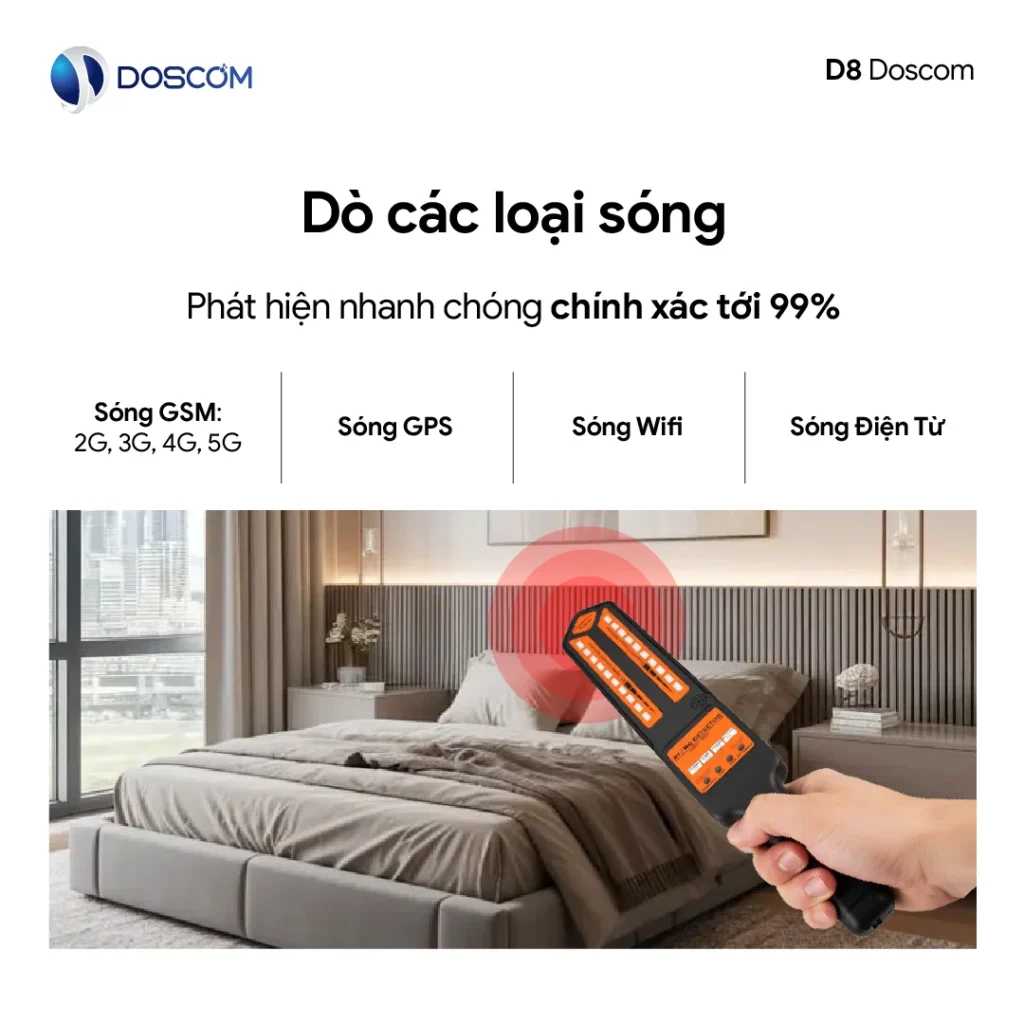Phát hiện nhiều loại sóng GSM, GPS, Wifi,...