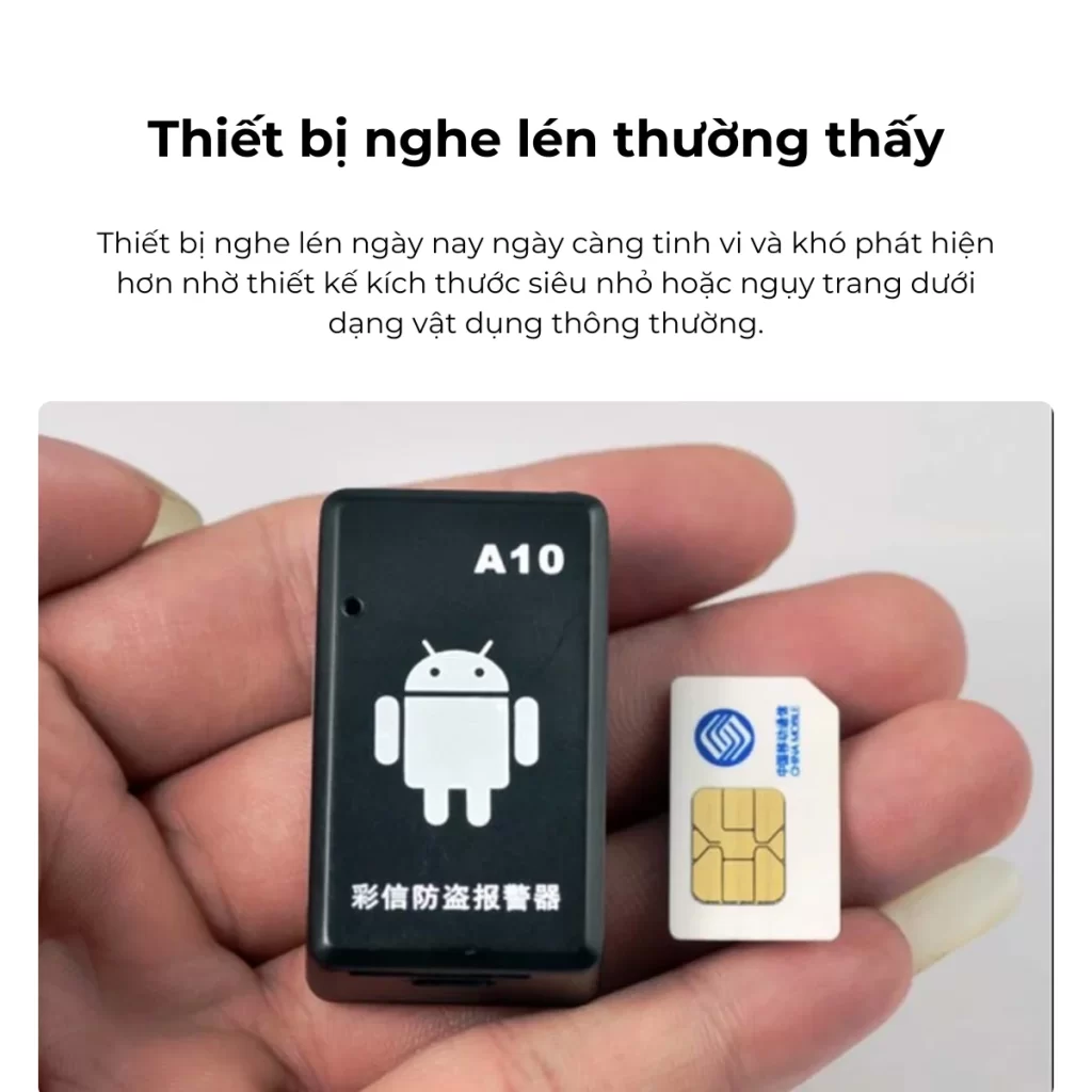 Thiết bị nghe lén thường khó phát hiện