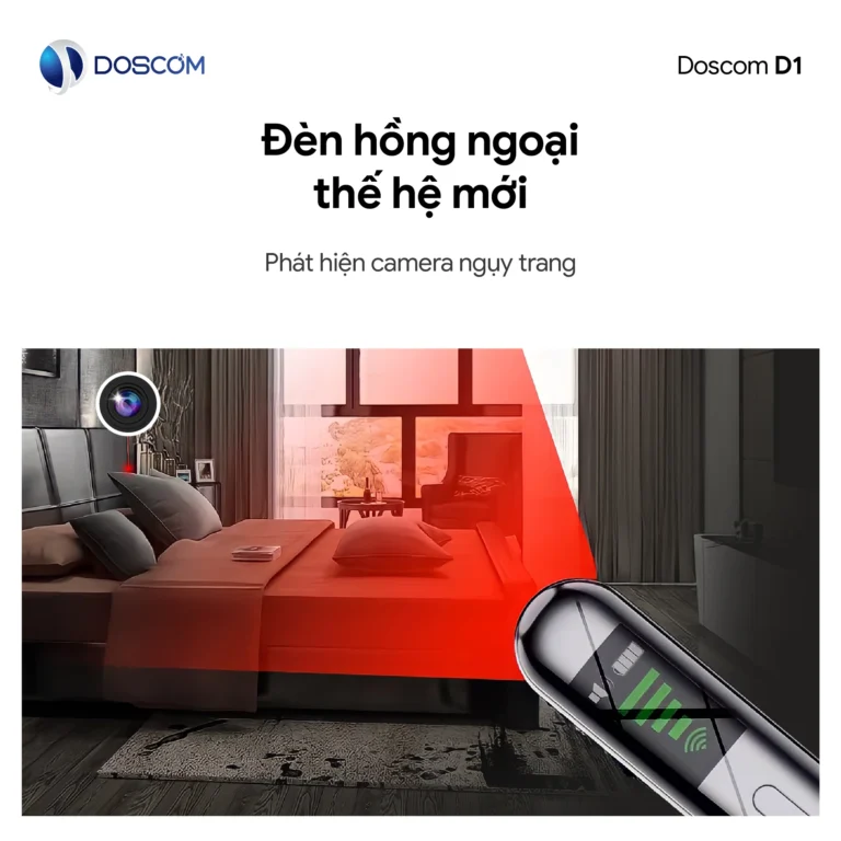 Máy dò camera ẩn, định vị ẩn, ghi âm, nghe lén ẩn D1 Doscom