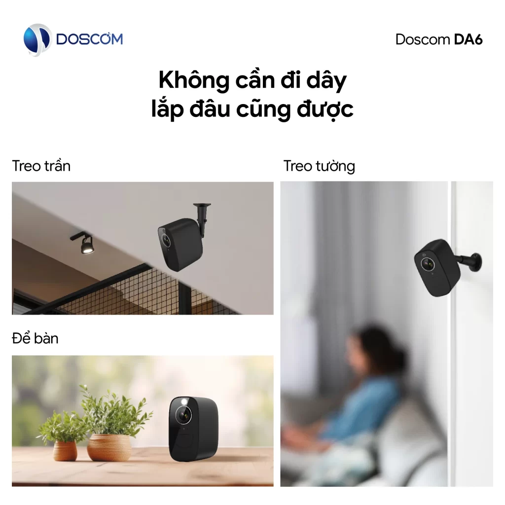 Không cần đi dây, lắp đặt linh hoạt đâu cũng được