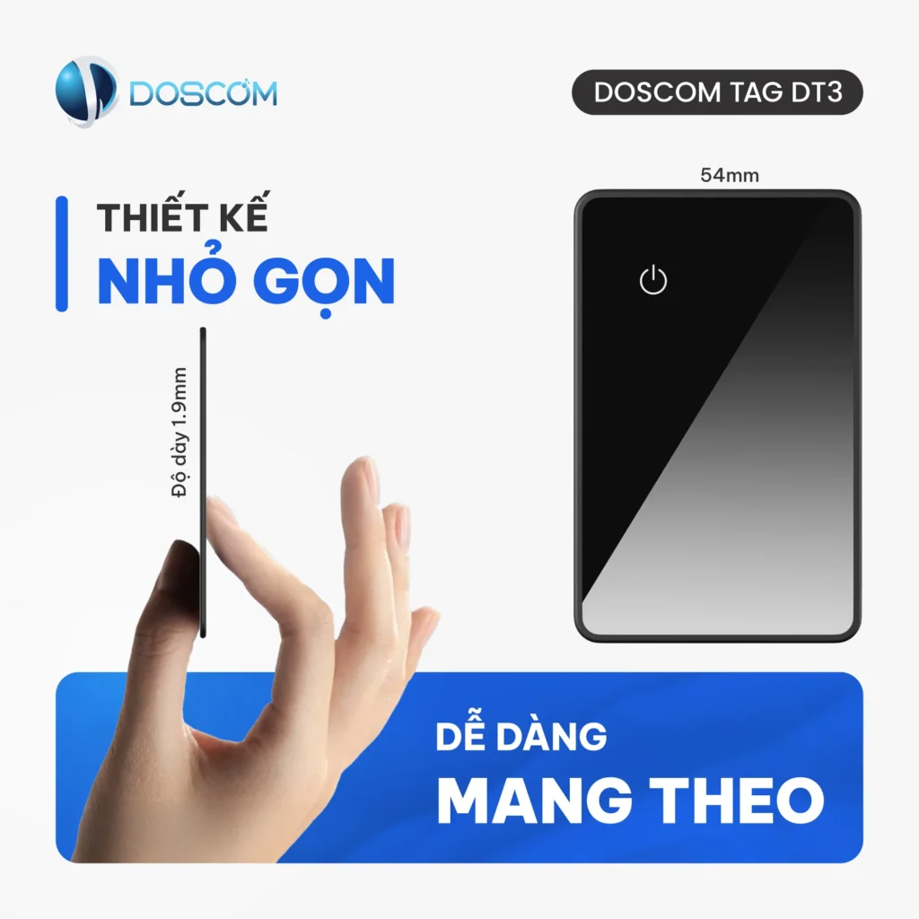 Tag nhỏ gọn, dễ mang theo