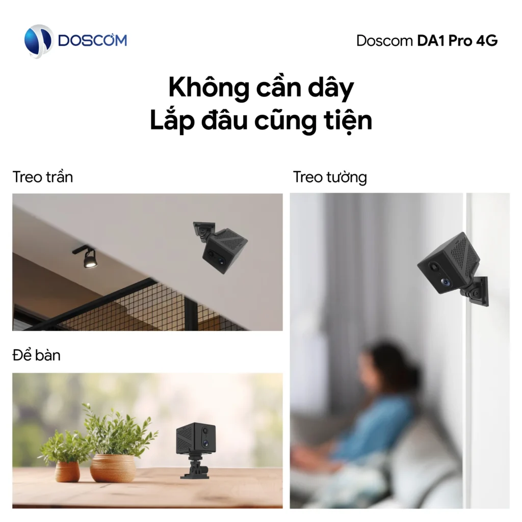 Tiện lợi lắp đặt đa vị trí cả trong nhà và ngoài trời