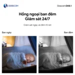 Chế độ hồng ngoại giám sát đêm của camera DA8.1 vô cùng linh hoạt và rõ nét