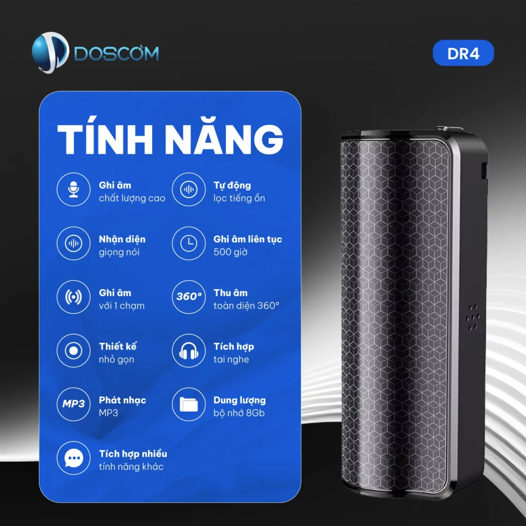 Tính năng ghi âm DR4 Doscom