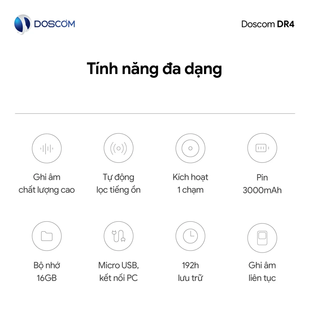 Tính năng chung - DR4 Doscom