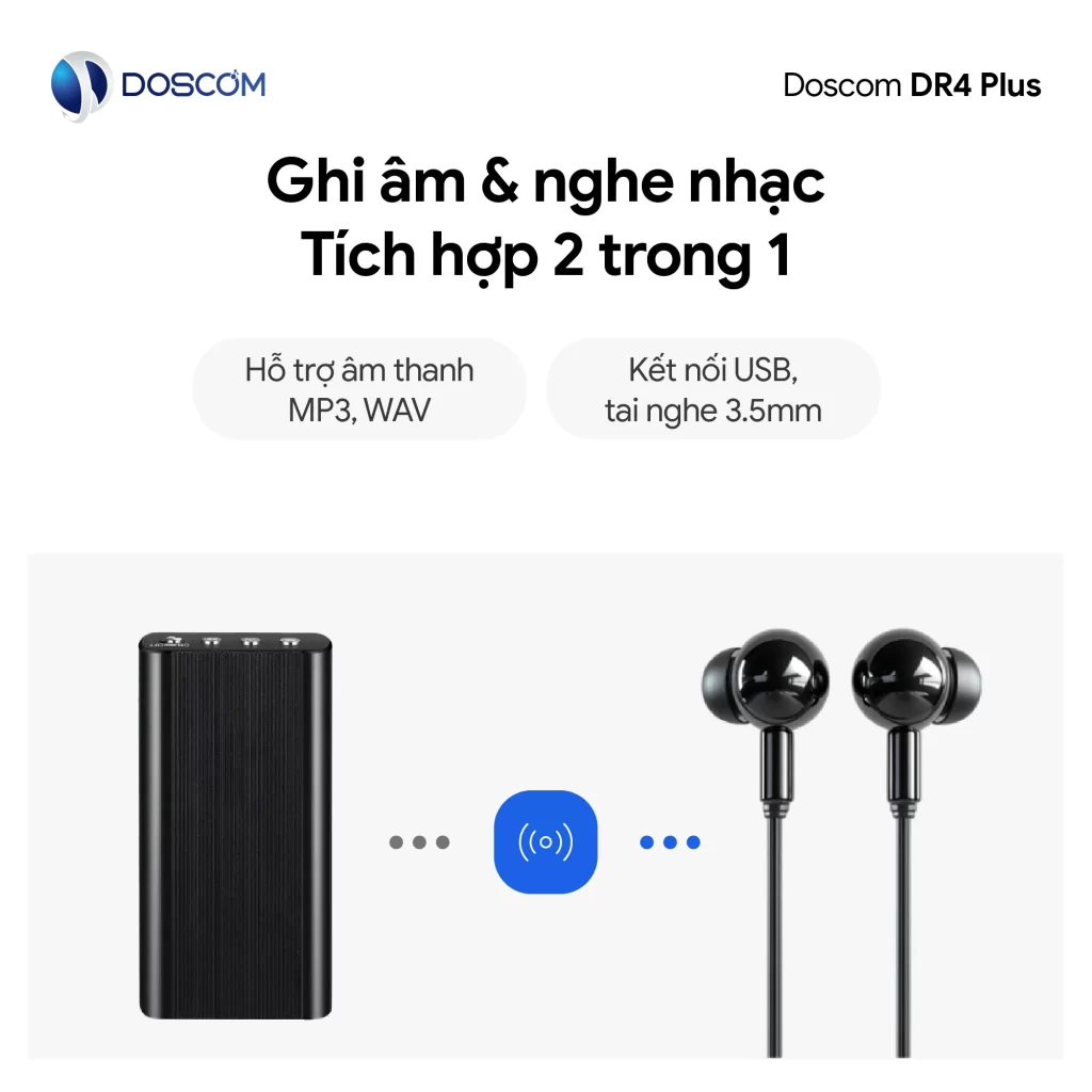 Hỗ trợ MP3/WAV – Vừa ghi âm vừa nghe nhạc