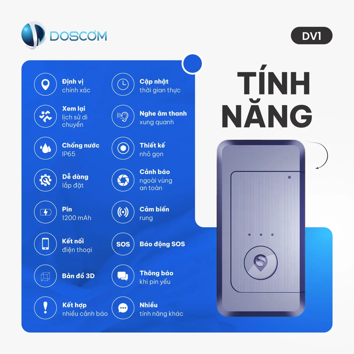 Tính năng sản phẩm DV1 Doscom