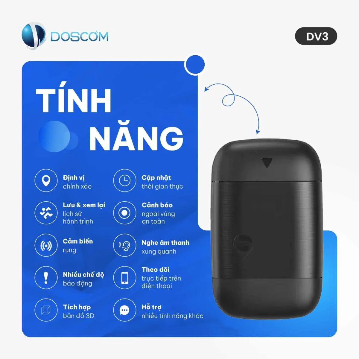 Tính năng chung định vị DV3
