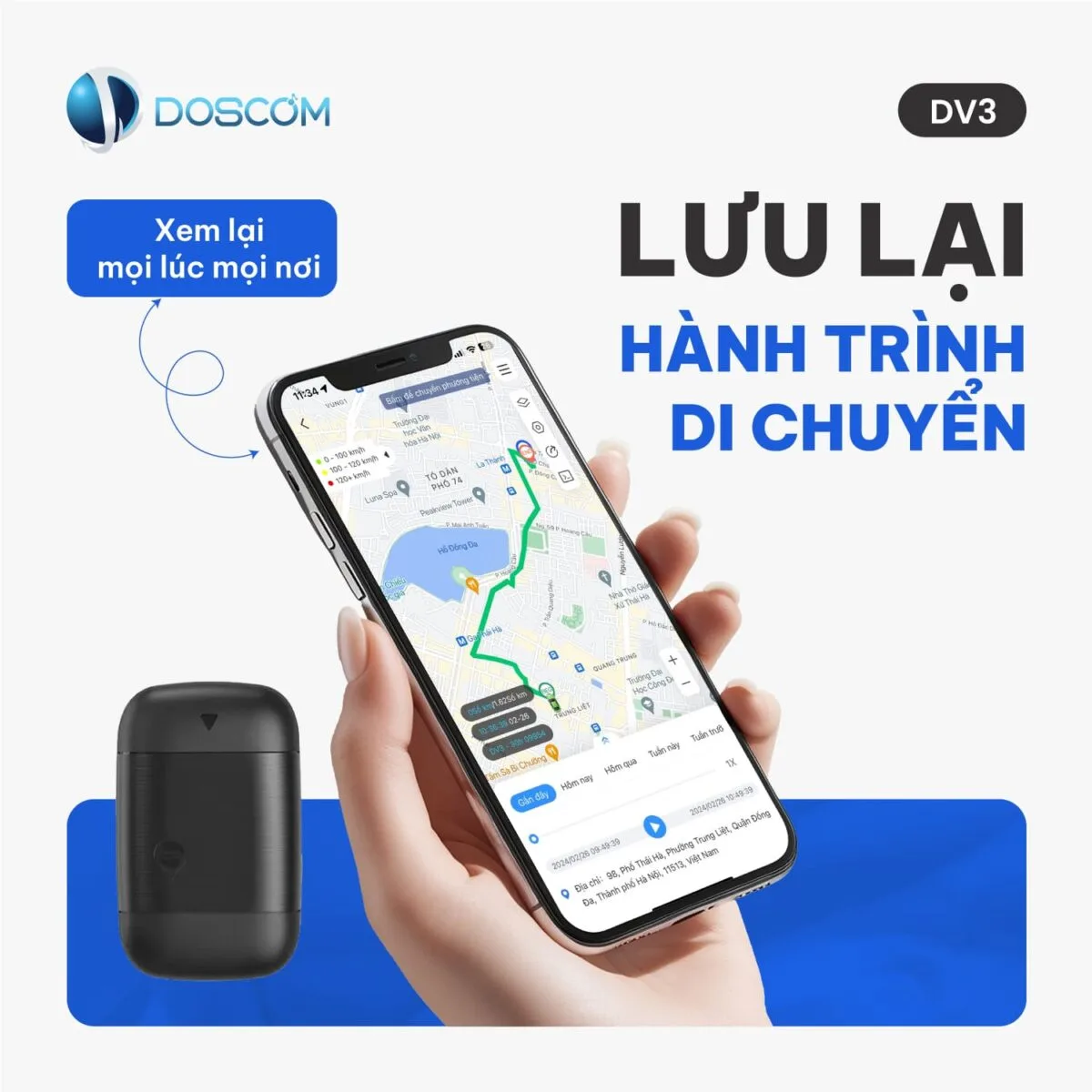 Lưu lịch sử hành trình di chuyển