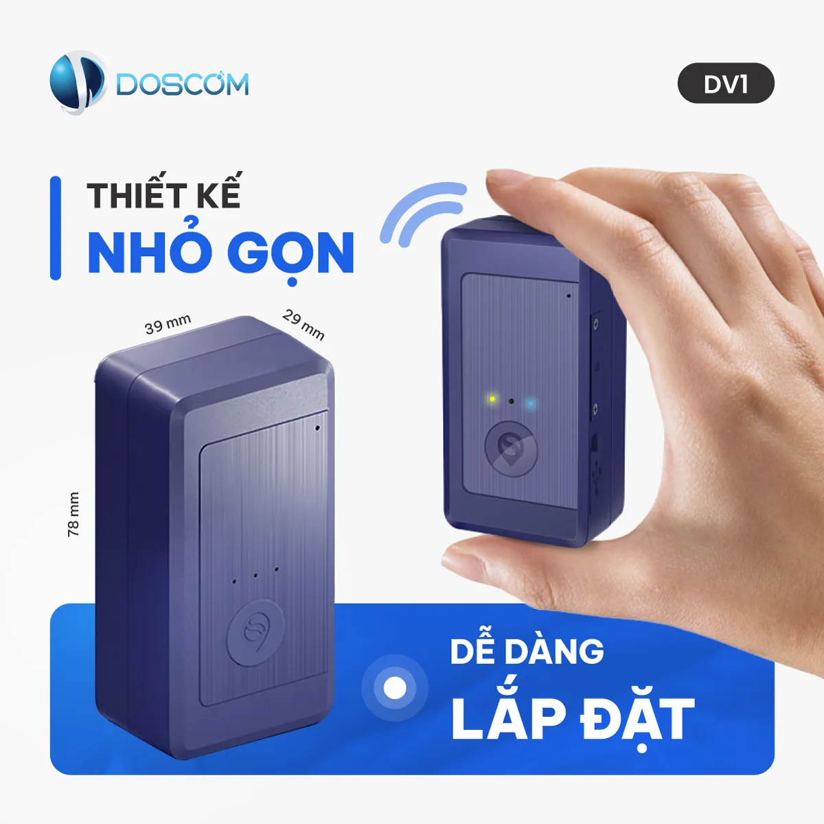 Định vị không dây thường tích hợp nam châm, dễ dàng lắp đặt mọi vị trí