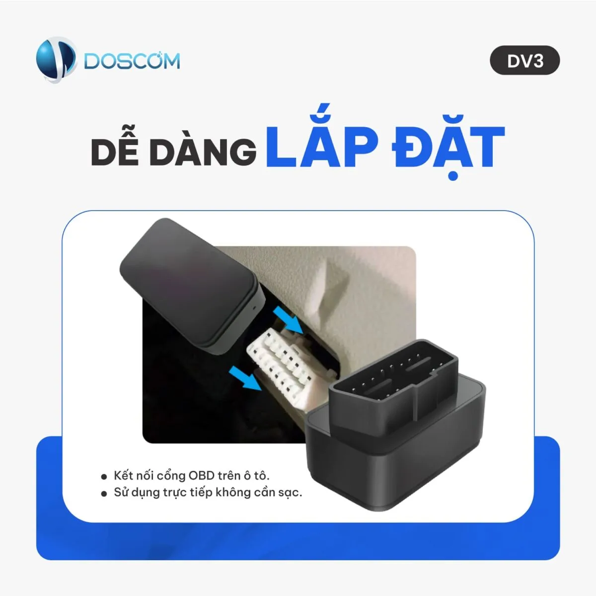 Dễ dàng lắp đặt theo dõi xe