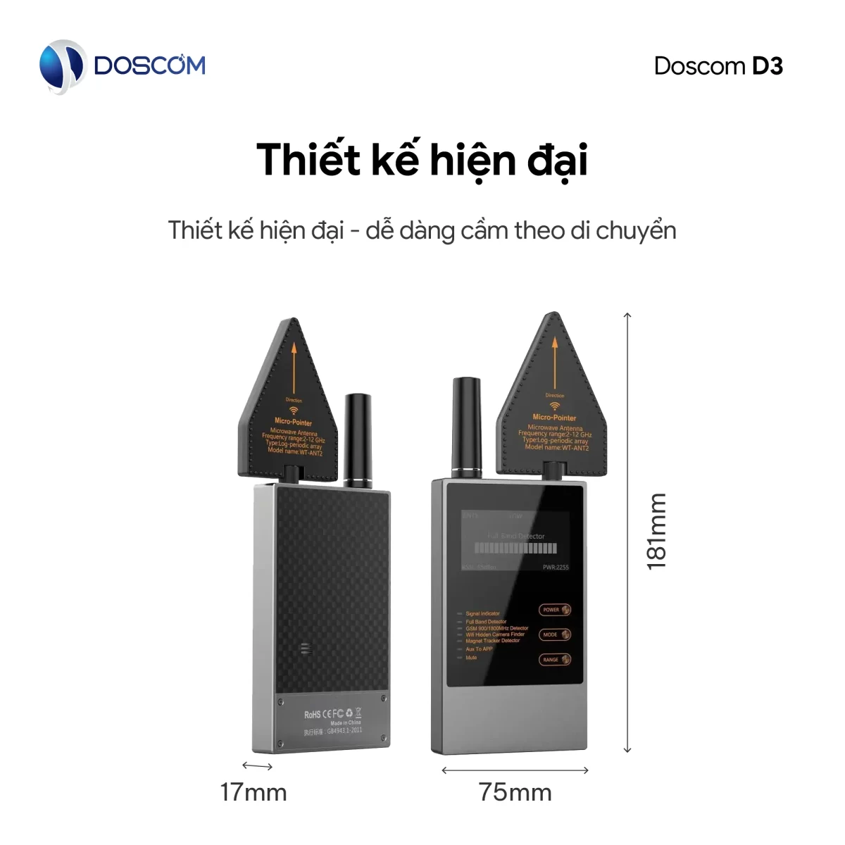 Thiết kế hiện đại, dễ dàng mang theo di chuyển