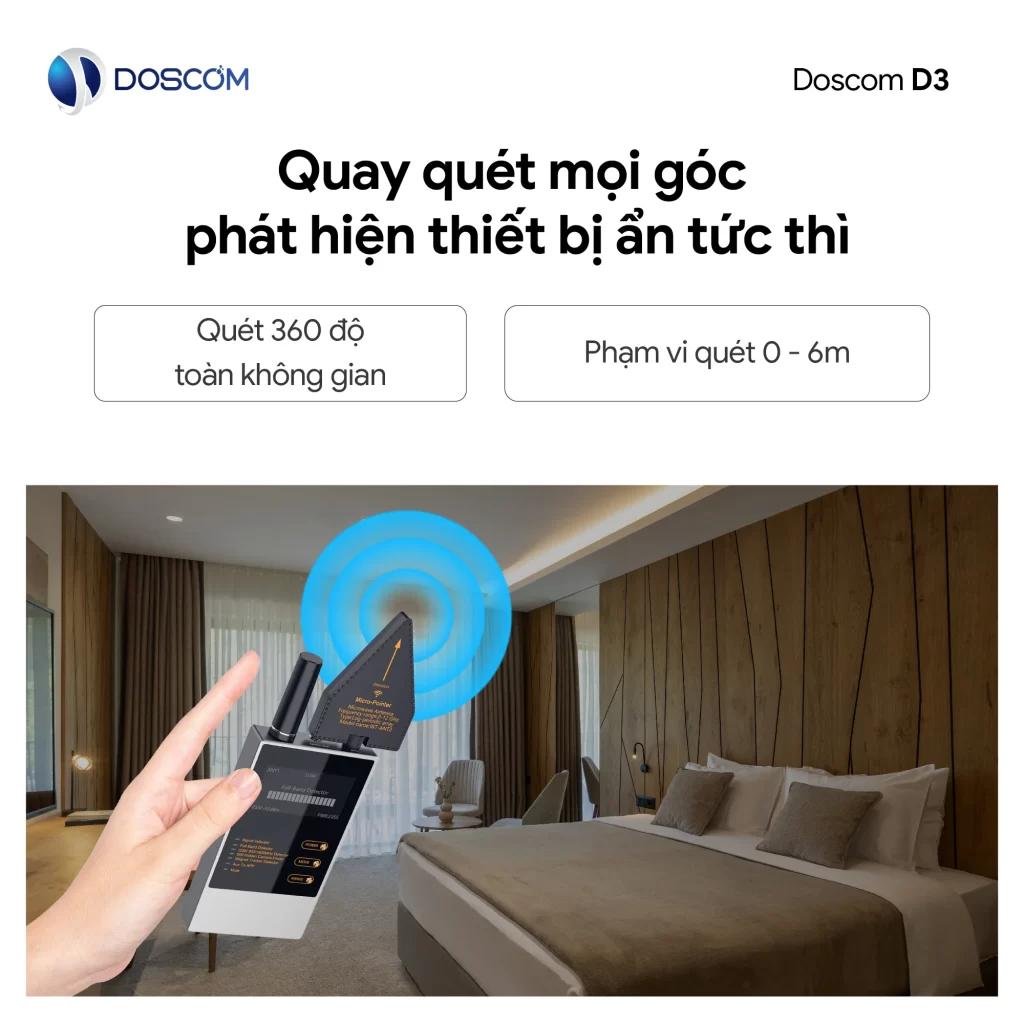 Quay quét mọi goisc của D3 Pro Doscom