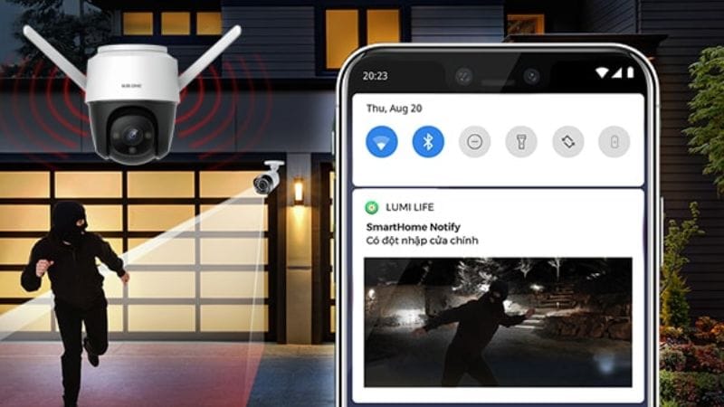 Camera giám sát khu phố chất lượng hình ảnh rõ nét