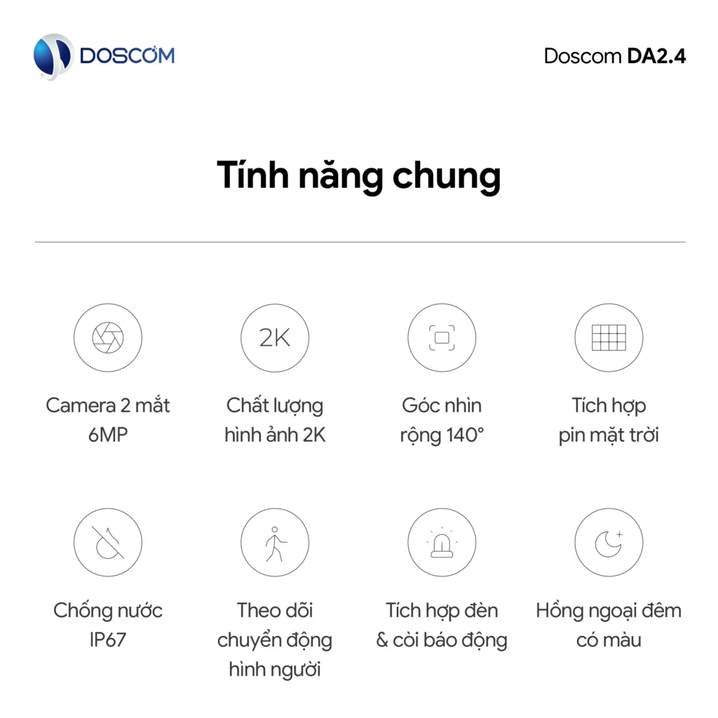 Tính năng chung Camera 4G DA2.4