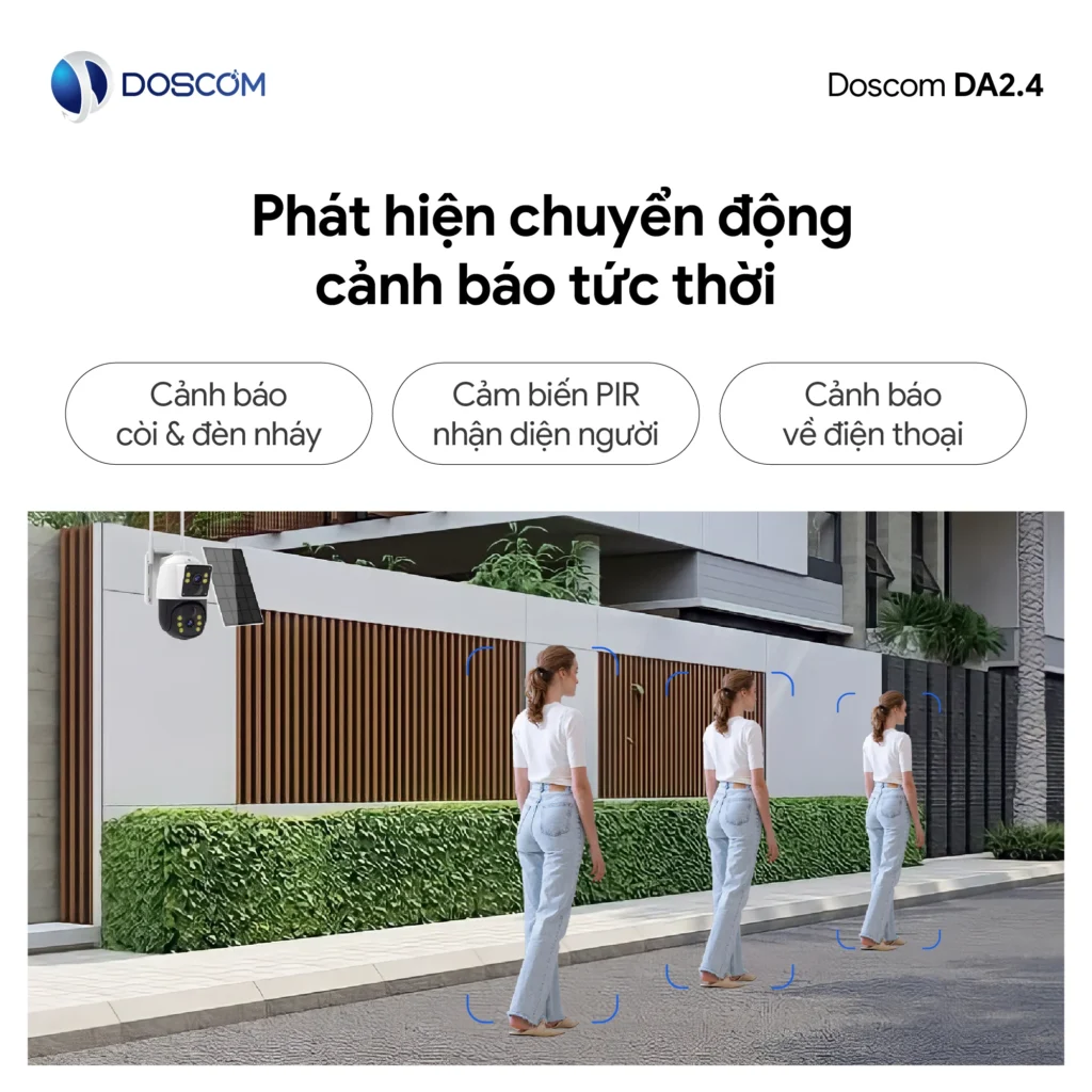 Camera 4G DA2.4 phát hiện chuyển động thông minh, cảnh báo tức thời