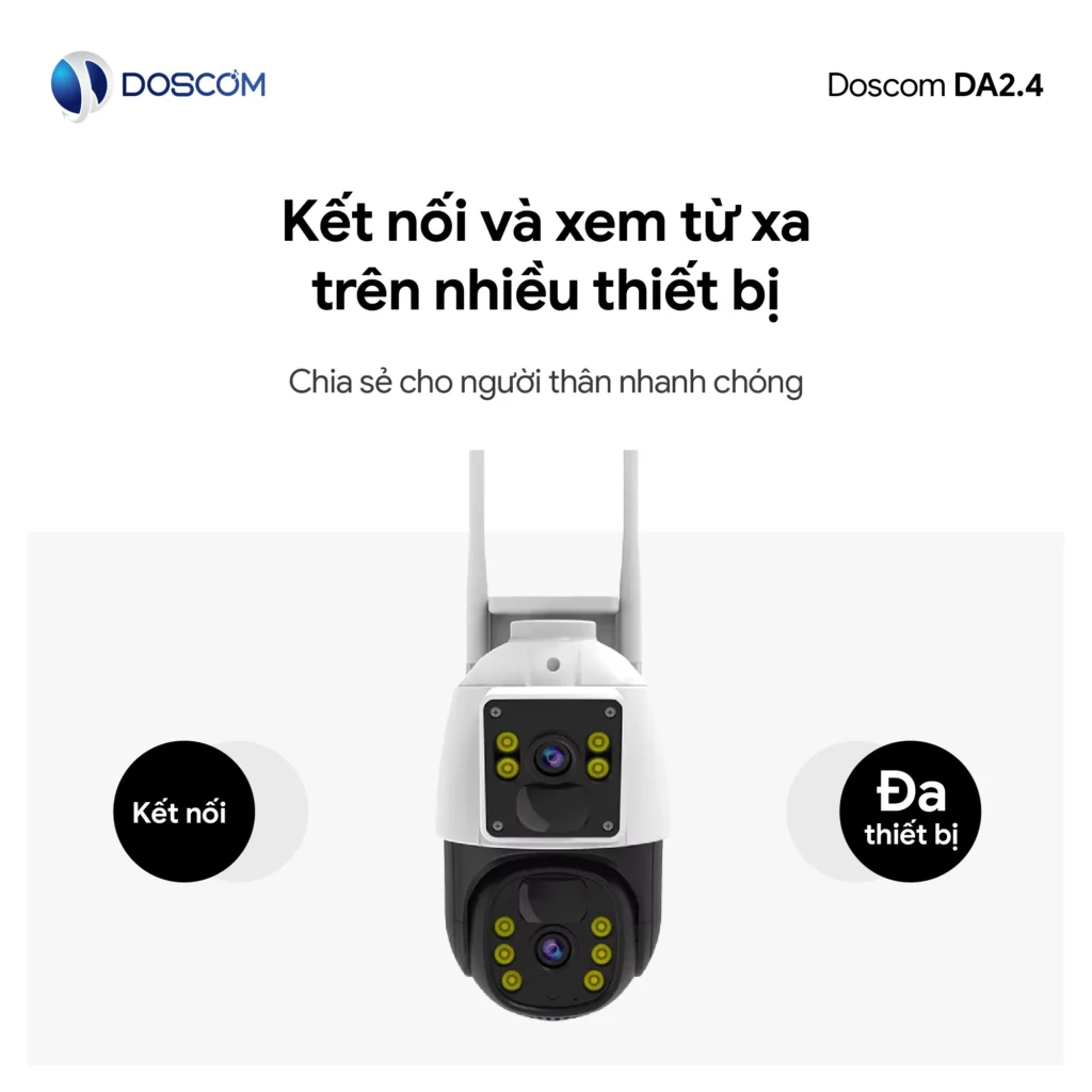 Camera 4G DA2.4 có thể kết nối và xem từ xa trên nhiều thiết bị