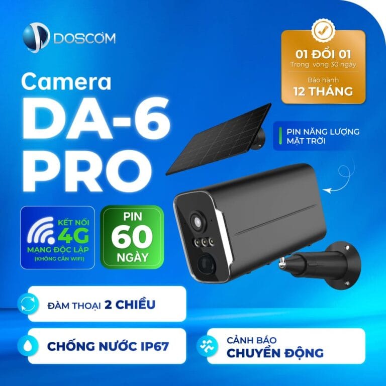 Camera giám sát qua điện thoại DA6 Pro ngoài trời 4G