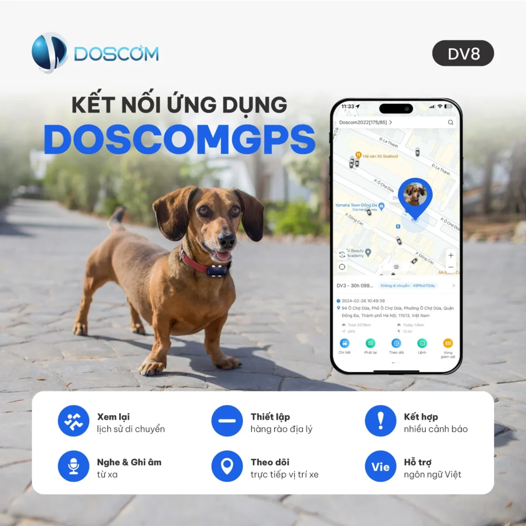 Kết nối ứng dụng Doscom GPS