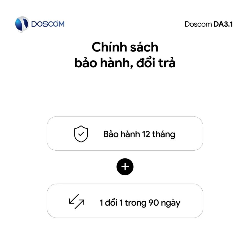 Doscom – Chính sách bảo hành