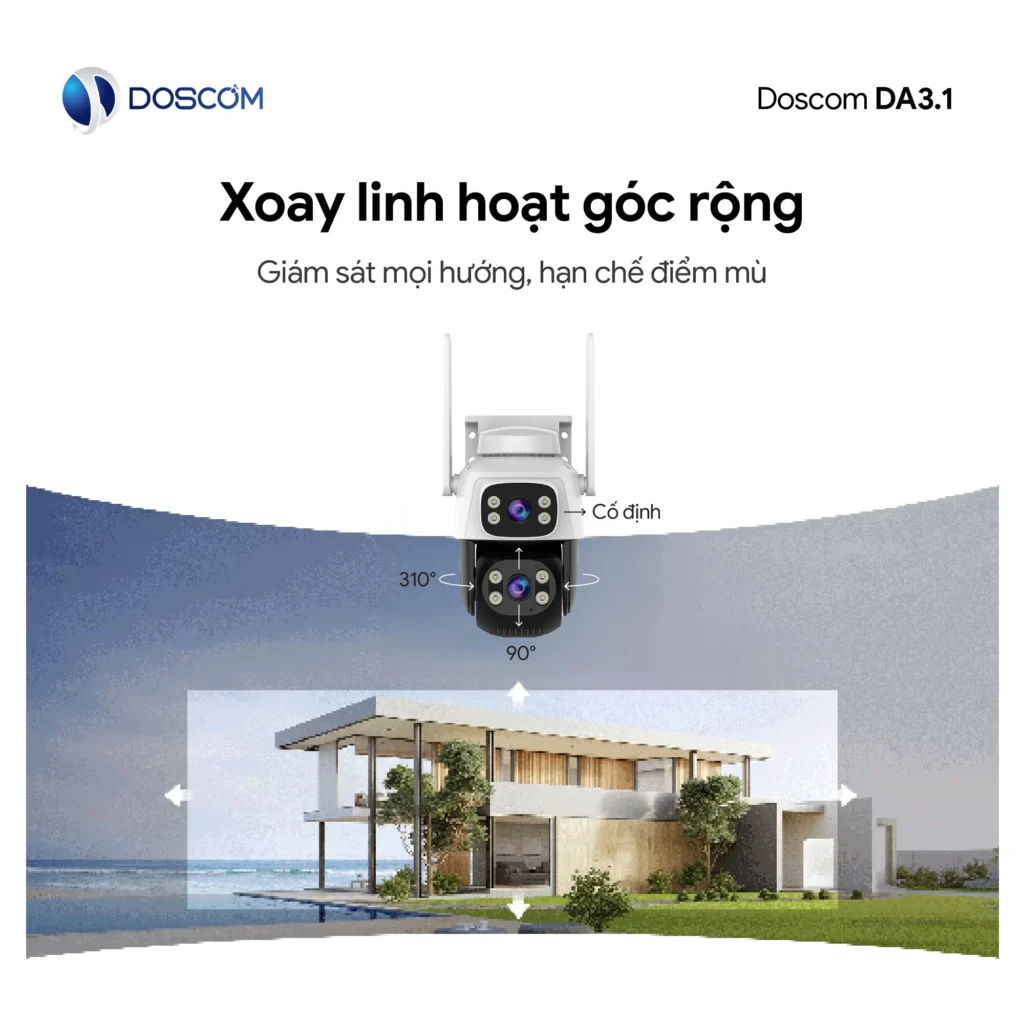 Xoay linh hoạt góc rộng