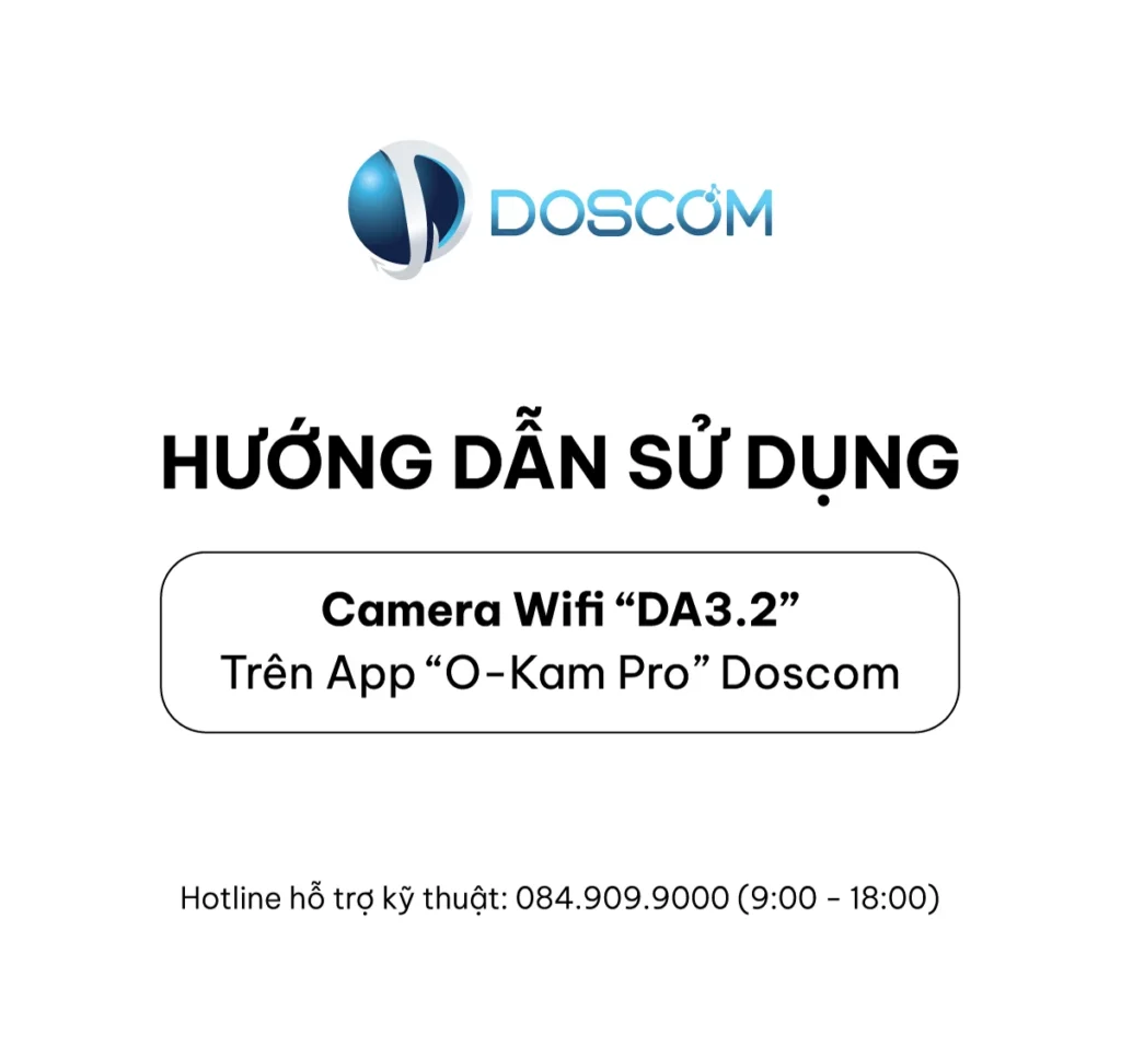 Hướng dẫn sử dụng Camera Wifi DA3.2