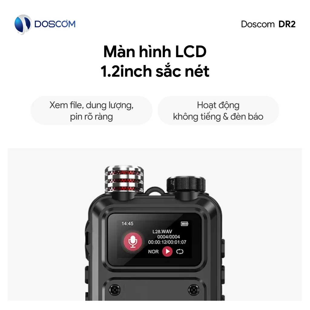 Thiết bị ghi âm DR2 có màn hình LCD đặc biệt