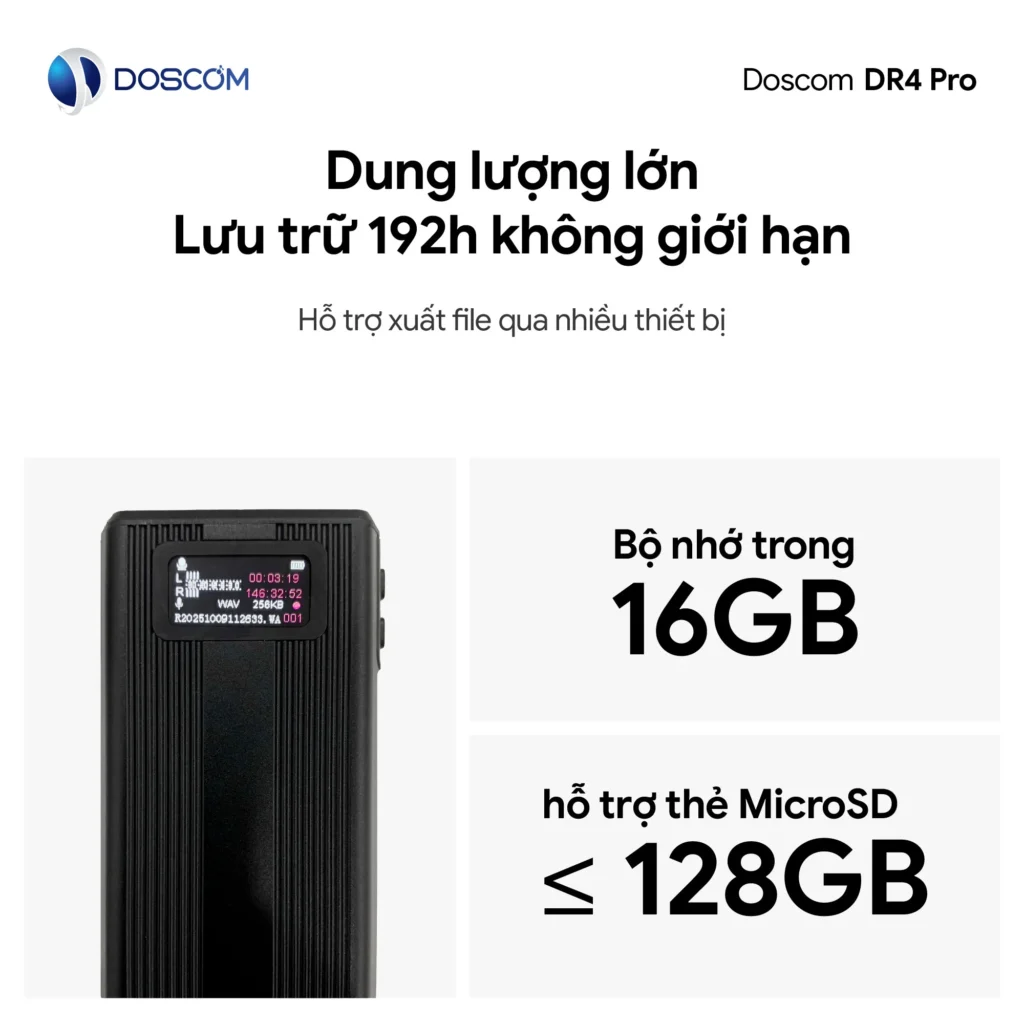 Dung lượng bộ nhớ lớn, hỗ trợ cả bộ nhớ ngoài