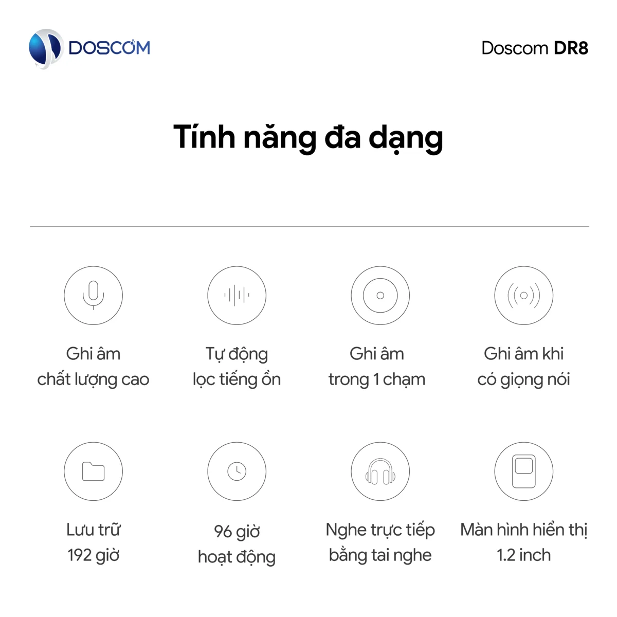 Tính năng chung thiết bị ghi âm DR8
