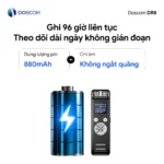 Thời lượng ghi âm dài tới 96 tiếng