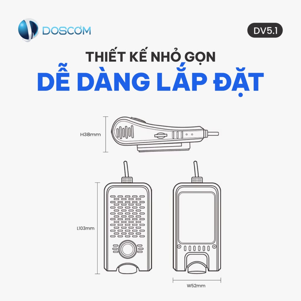 Thiết kế nhỏ gọn, dễ lắp đặt