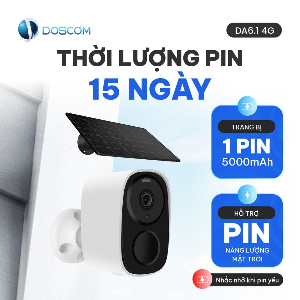 Thời lượng pin dài, tích hợp pin NLMT 