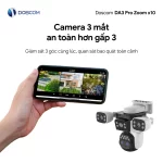 Camera 3 mắt DA3 pro zoom x10, giám sát an toàn gấp 3