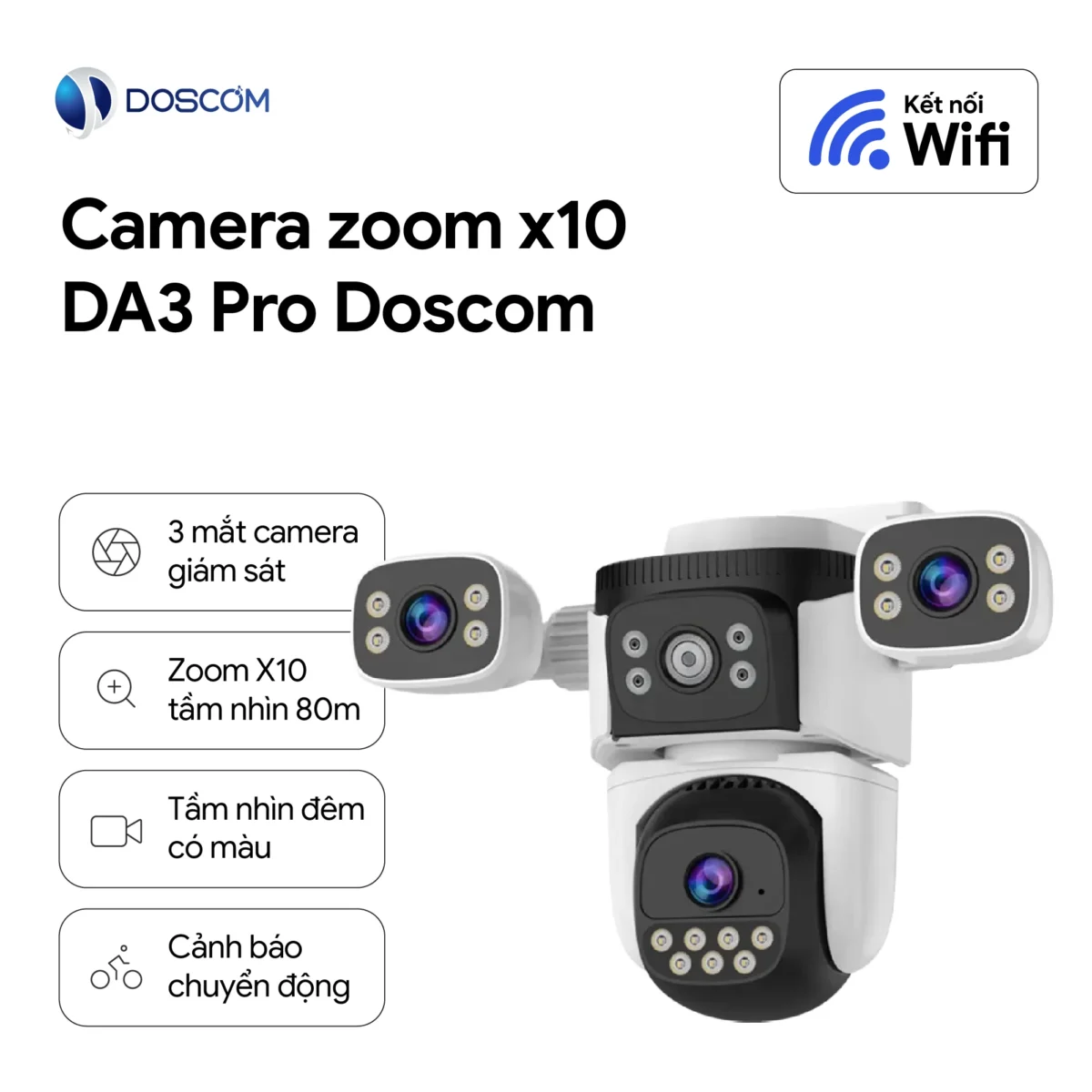Camera DA3 Pro zoom x10 Doscom