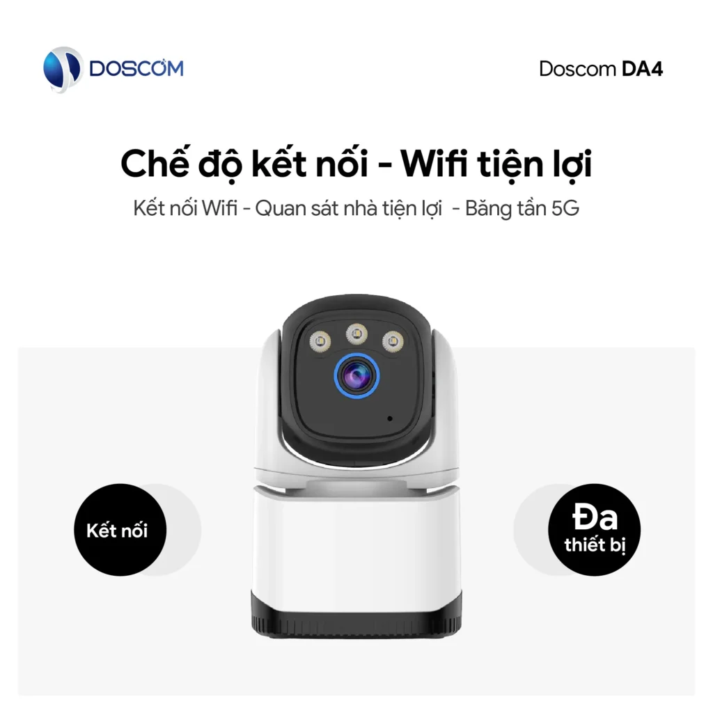 Camera Wifi 5GHz DA4 - Kết nối và xem từ xa trên nhiều thiết bị