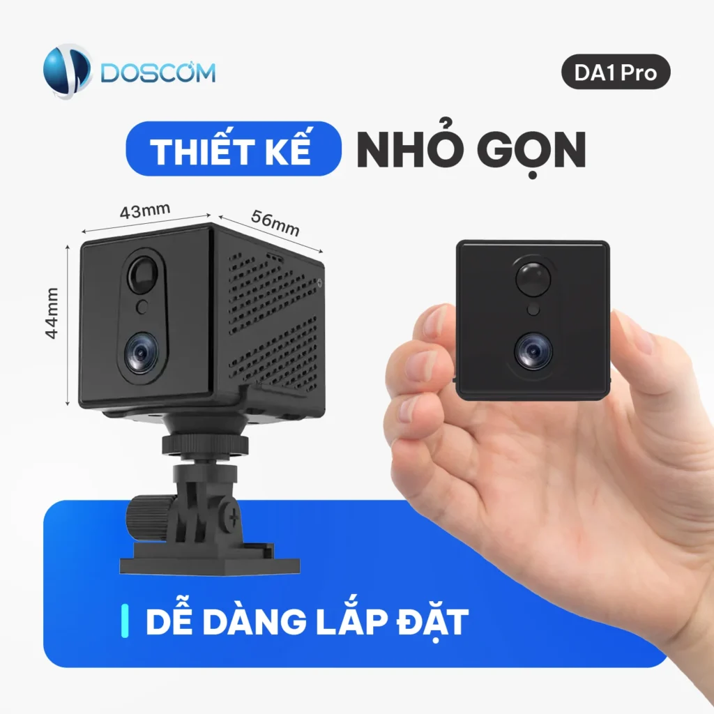 Camera mini 4G DA1 Pro – hỗ trợ thẻ nhớ, kết nối 4G