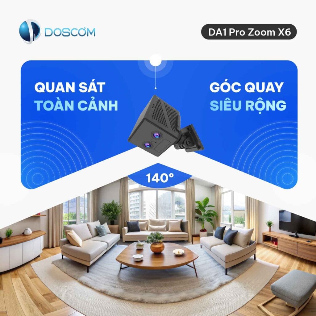 Camera DA1 Pro Zoom x6 – zoom mạnh, lưu trữ ổn định