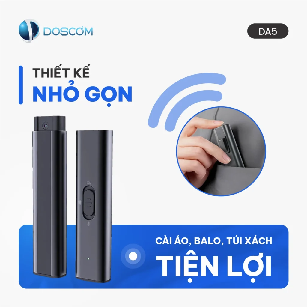 Thiết kế và kiểu dáng của camera mini Doscom
