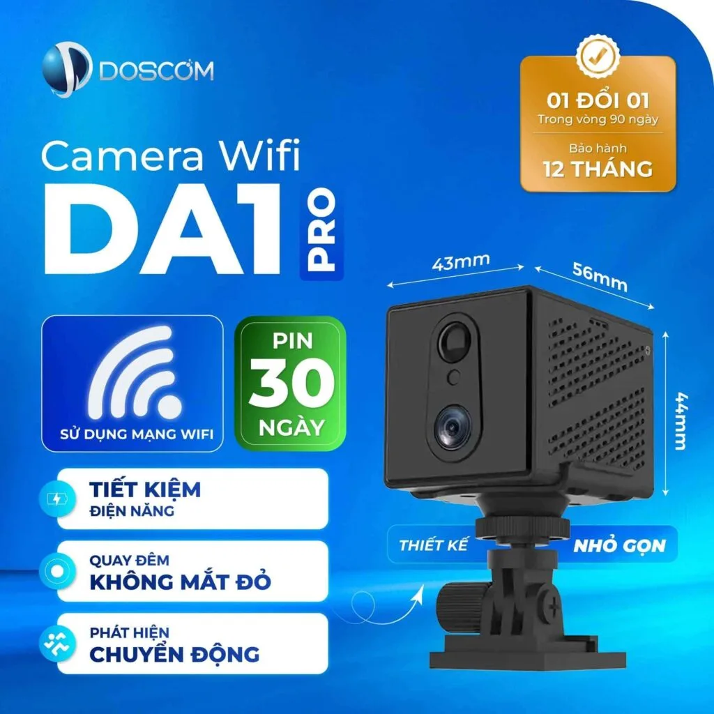 Camera mini DA1 Pro 4G – Gọn nhẹ, kết nối từ xa