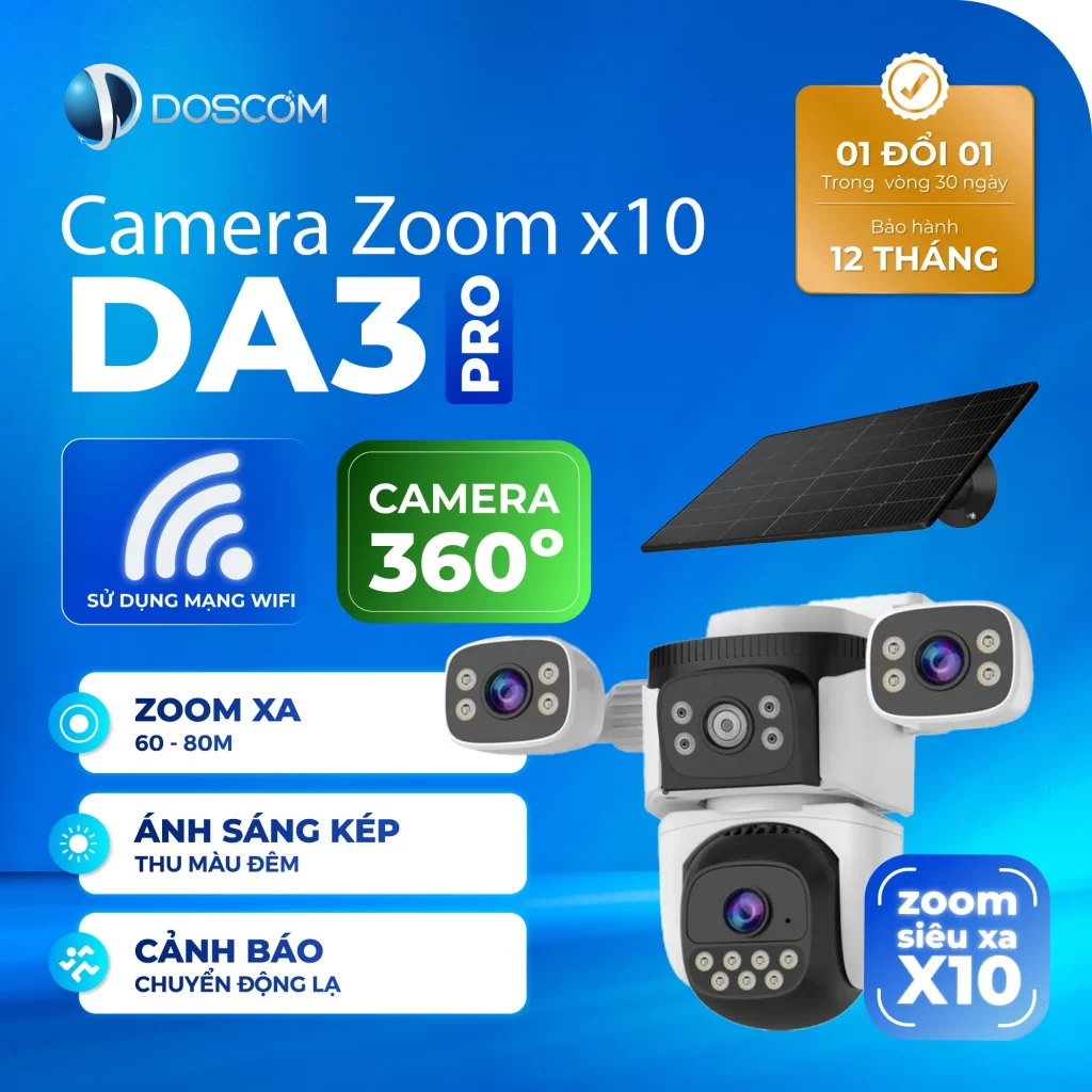 DA3 Pro – Camera 3 mắt, giám sát toàn cảnh