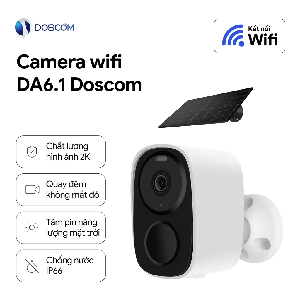 Camera wifi ngoài trời chống nước DA6.1 Doscom