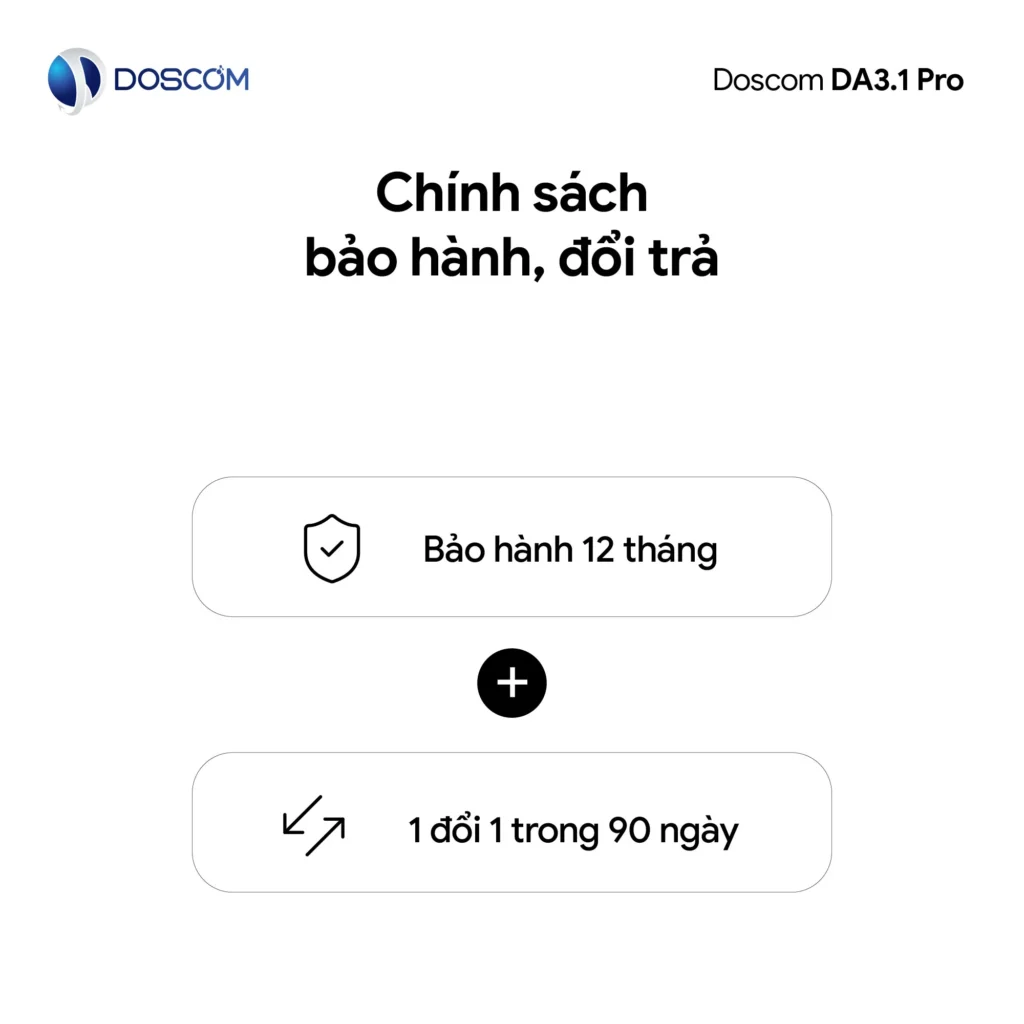 Doscom – Chính sách bảo hành