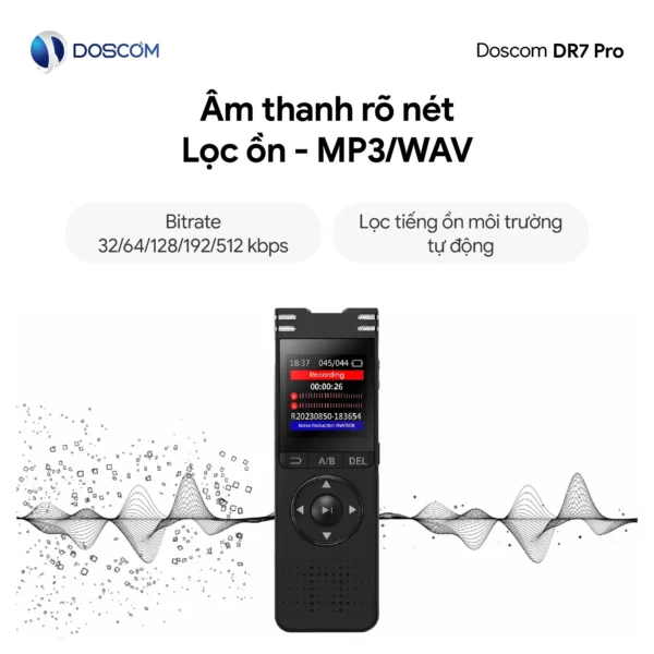 Chất lượng ghi âm rõ nét