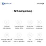 Tính năng chung thiết bị dò D4 Doscom