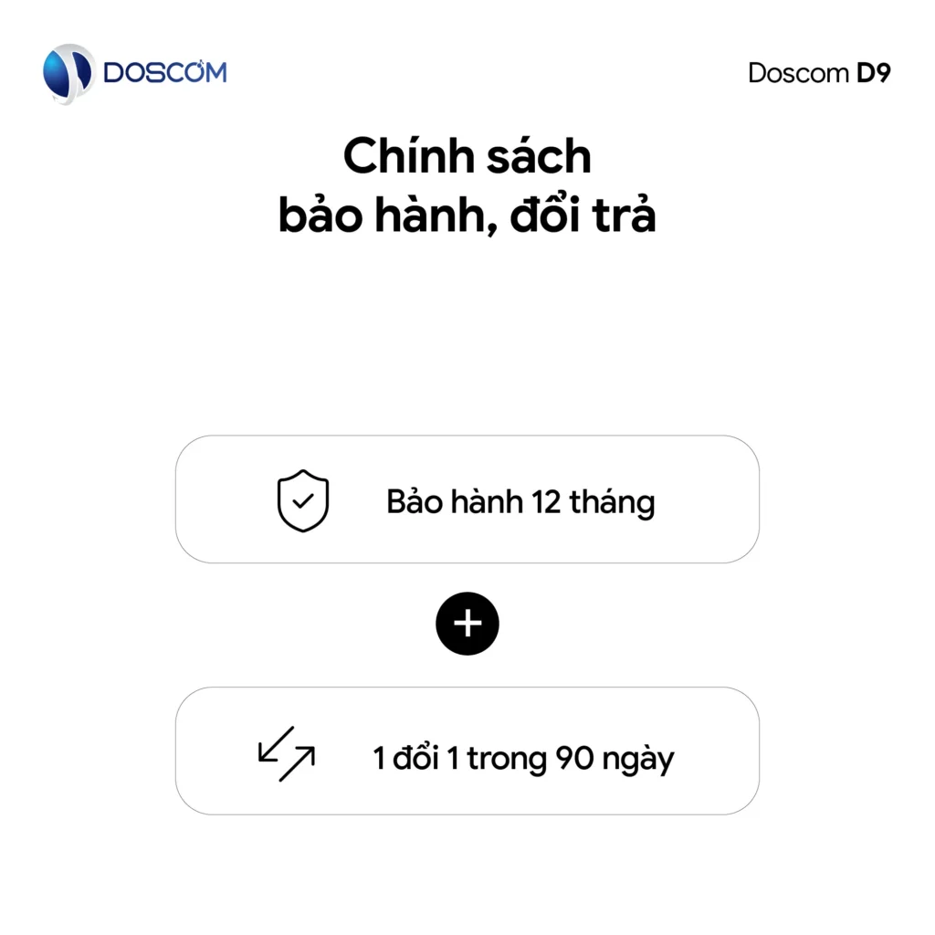 Doscom – Chính sách bảo hành