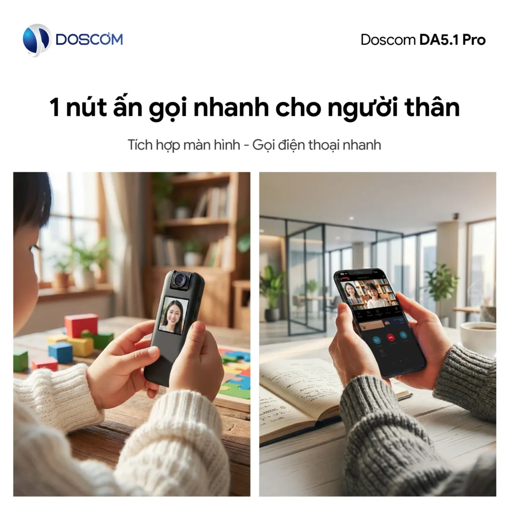 Camera DA5.1 Pro đàm thoại 2 chiều chỉ với 1 nút bấm 