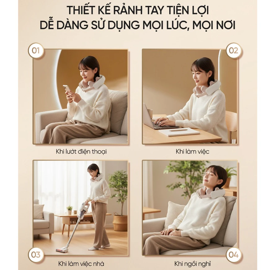 Đai Massage Cổ Vai Gáy FUJILUX FJ-N68 Massage Rung Đa Điểm