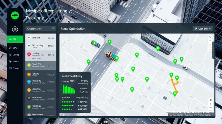 Giao diện theo dõi định vị GPS xe trên dashboard quản lý bán hàng, hiển thị vị trí xe real-time, tốc độ, lộ trình tối ưu cho chuỗi cửa hàng